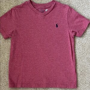 Polo by Ralph Lauren Kids Heather Red V-Neck Tee